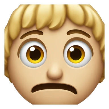 weirded out face sticker