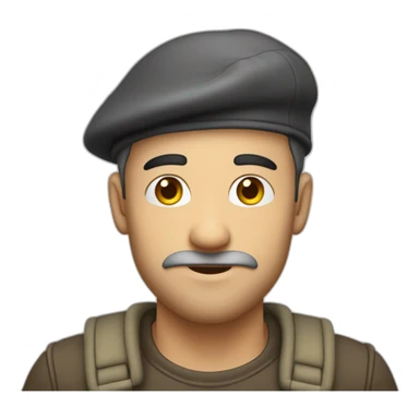 homme avec un beret sans barbe blanc bien habiller facon pickies blinder sticker
