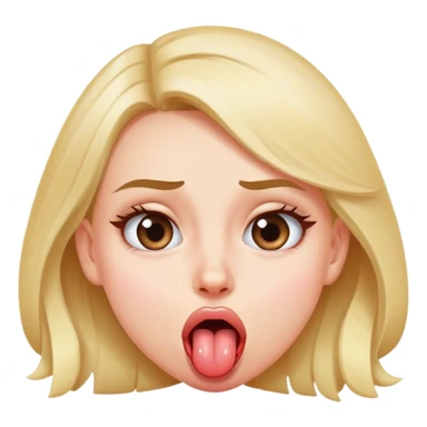 Girl rolling her eyes and sticking out her tounge sticker