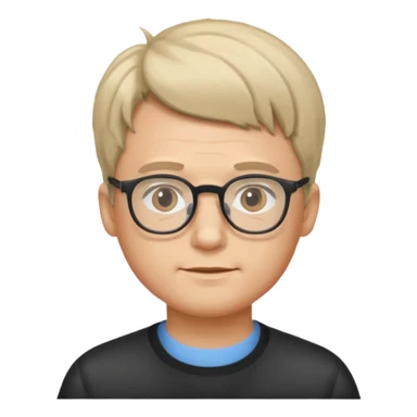 SEÑOR CON POCO CABELLO Y GAFAS sticker