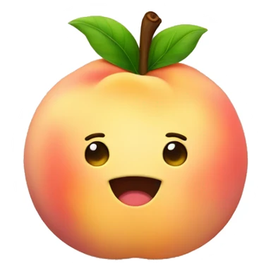 Plump peach sticker