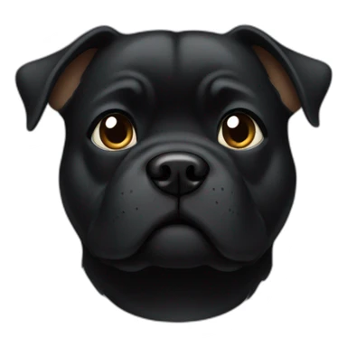 Dark fat dog sticker