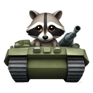 Raccoon in a tank  sticker