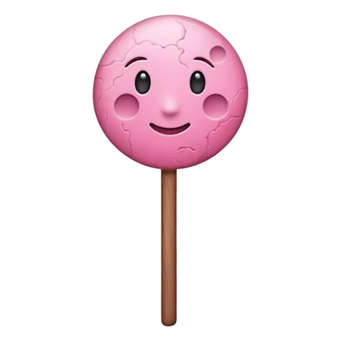 Pink moon stick sticker