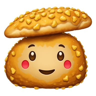 make a nugget emoji. it is important that the image has no face, no eyes, no nose, and no mouth, and no pink cheeks sticker