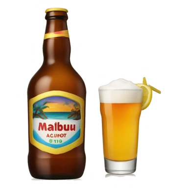 malibu alcohol  sticker