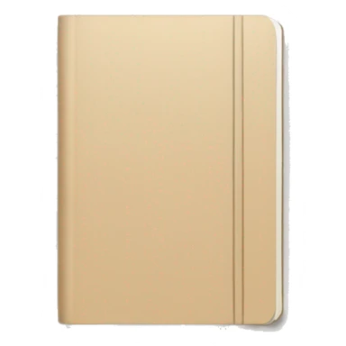 small beige notebook
 sticker