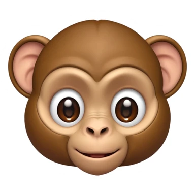 monkey with six ears, cute expression sticker