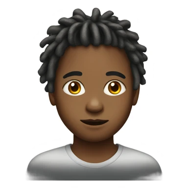 boy with locs hair portrait sticker