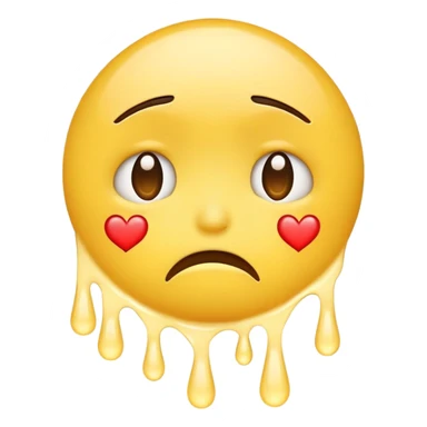 Sad emoji with heart eyes sticker