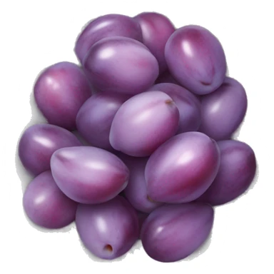 A white bowl of light purple sugar plums sticker