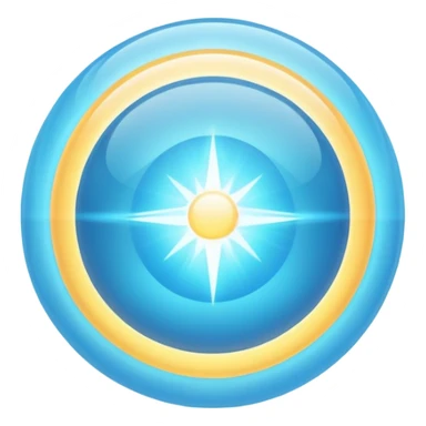 light blue energy sphere, bright centre, blurred borders sticker