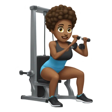 Khalyn on the squat machine sticker