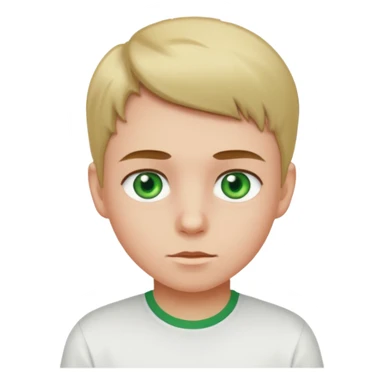 green eyed, white shirt kid sticker