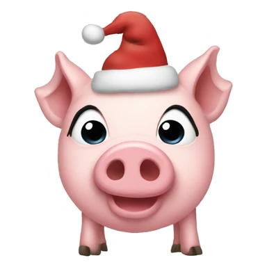 Christmas pig sticker