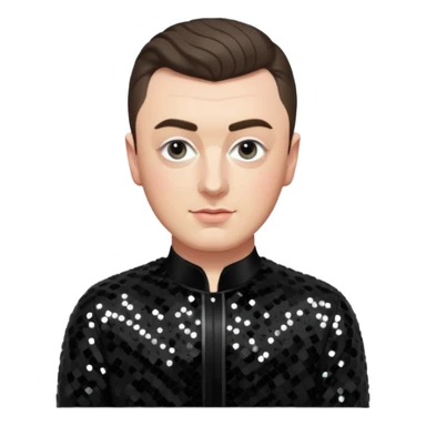 Sam Smith with black sequin outfit sticker
