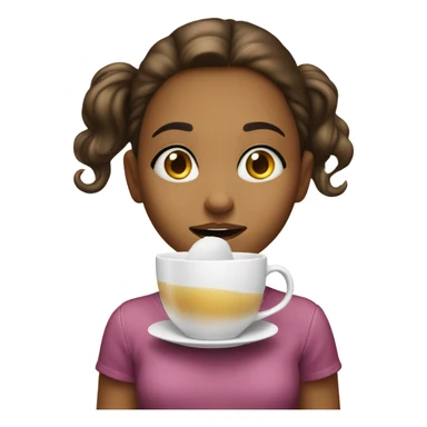 Girl sniffing sugar sticker