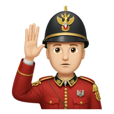 an ancient roman republic soldier doing a WW2 german salute sticker