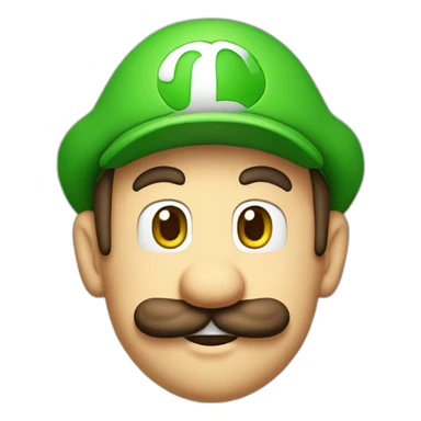 luigi wearing marios hat sticker