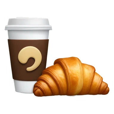 croissant and coffee sticker