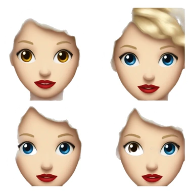 blonde girl blue eyes red lipstick taylor swift sticker