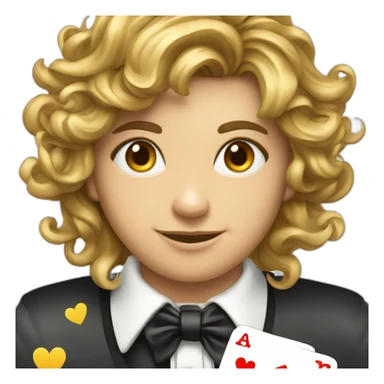 croupier with cards sticker