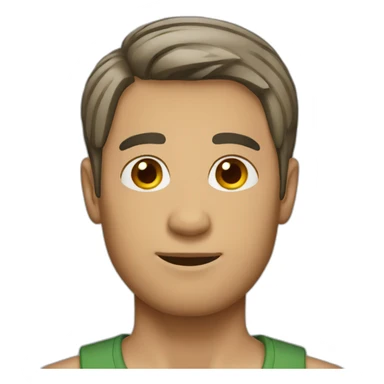 Three or seven short hair - man sticker