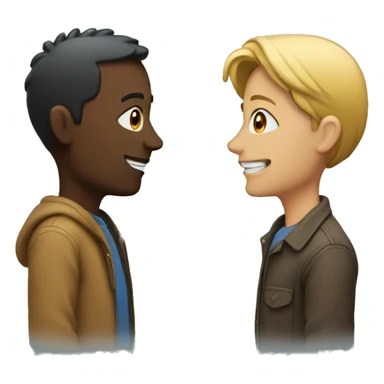 two people meeting  sticker