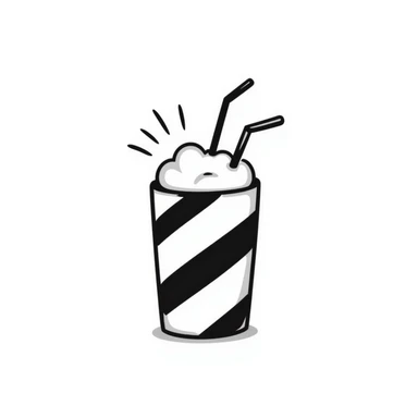 Capri Sun juice pouch with straw, playful and colorful sticker