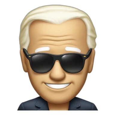 Joe biden with sunglass pointing at you sticker
