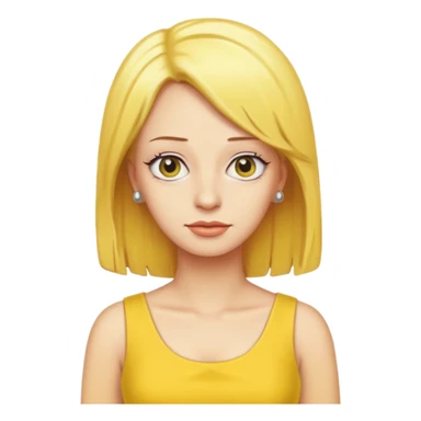 Simpson women with yellow hair and yellow dress sticker