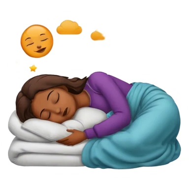 mujer morena  durmiendo  sticker