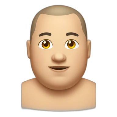 fat short buzzcut gay man sticker
