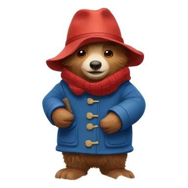 Paddington making a snowman sticker