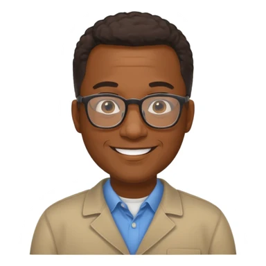 Middle-aged black office man I.T. Supervisor sticker