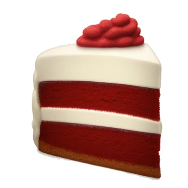 Slice of red velvet cake sticker