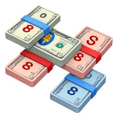  check money blue (#00A3E0) and red (#F9423A) sticker