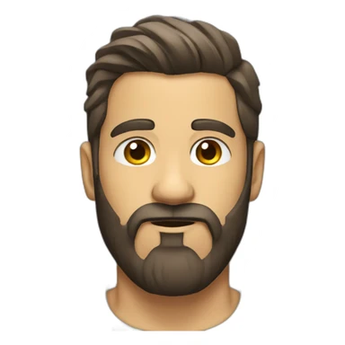 Beard man train sticker