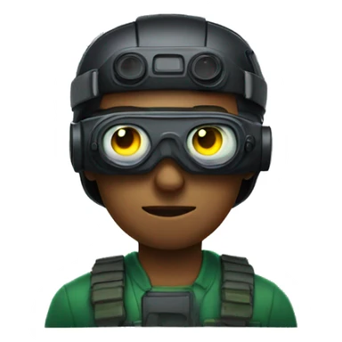 man wearing night vision goggles sticker