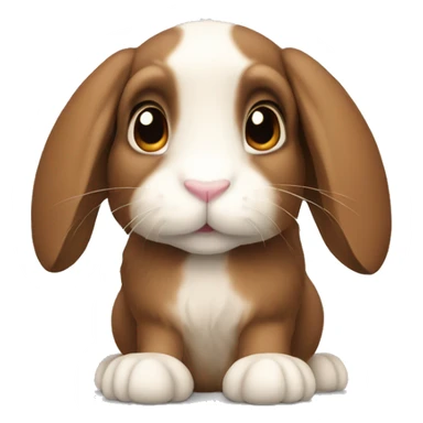 brown lop eared rabbit  sticker