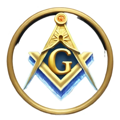 freemason light shining with letter g sticker