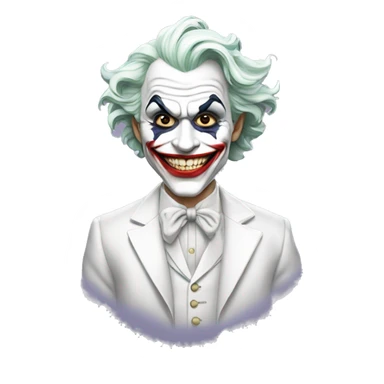 joker dressed all white  sticker