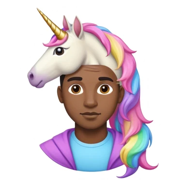 Black man mixed with a unicorn  sticker