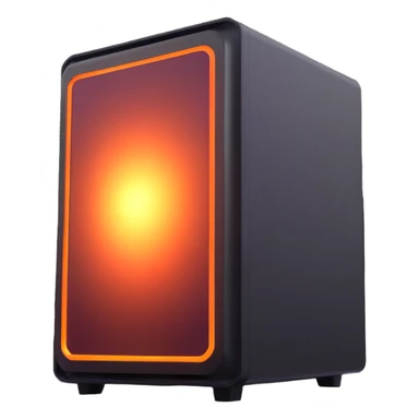 high-end desktop PC with dramatic light beams and glow sticker