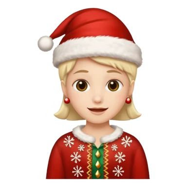 Person with Christmas clothes saying feliz Navidad sticker