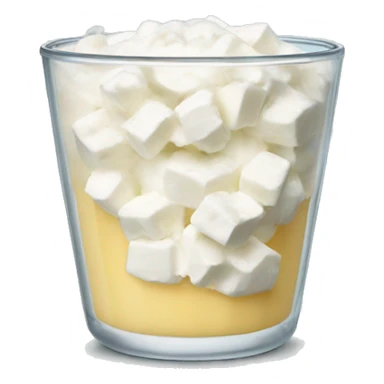 Cottage cheese in a glass cup sticker