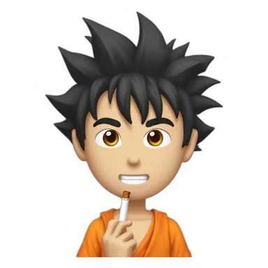 Sangoku avec une cigarette  sticker
