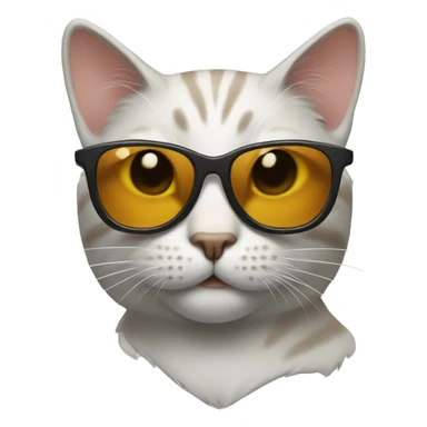 Cat with sunglasses sticker