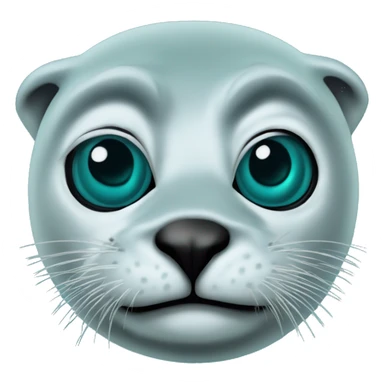 teal-coloured seal making zoolander blue steel face sticker