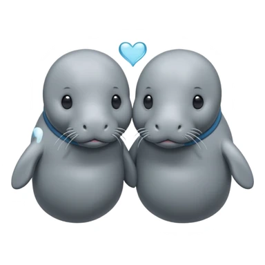 love couple manatee sticker